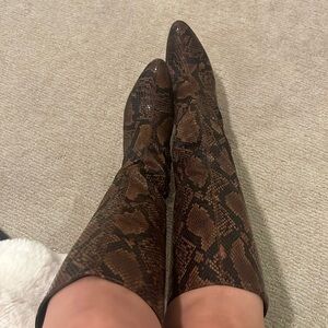Zara snake lizard boots